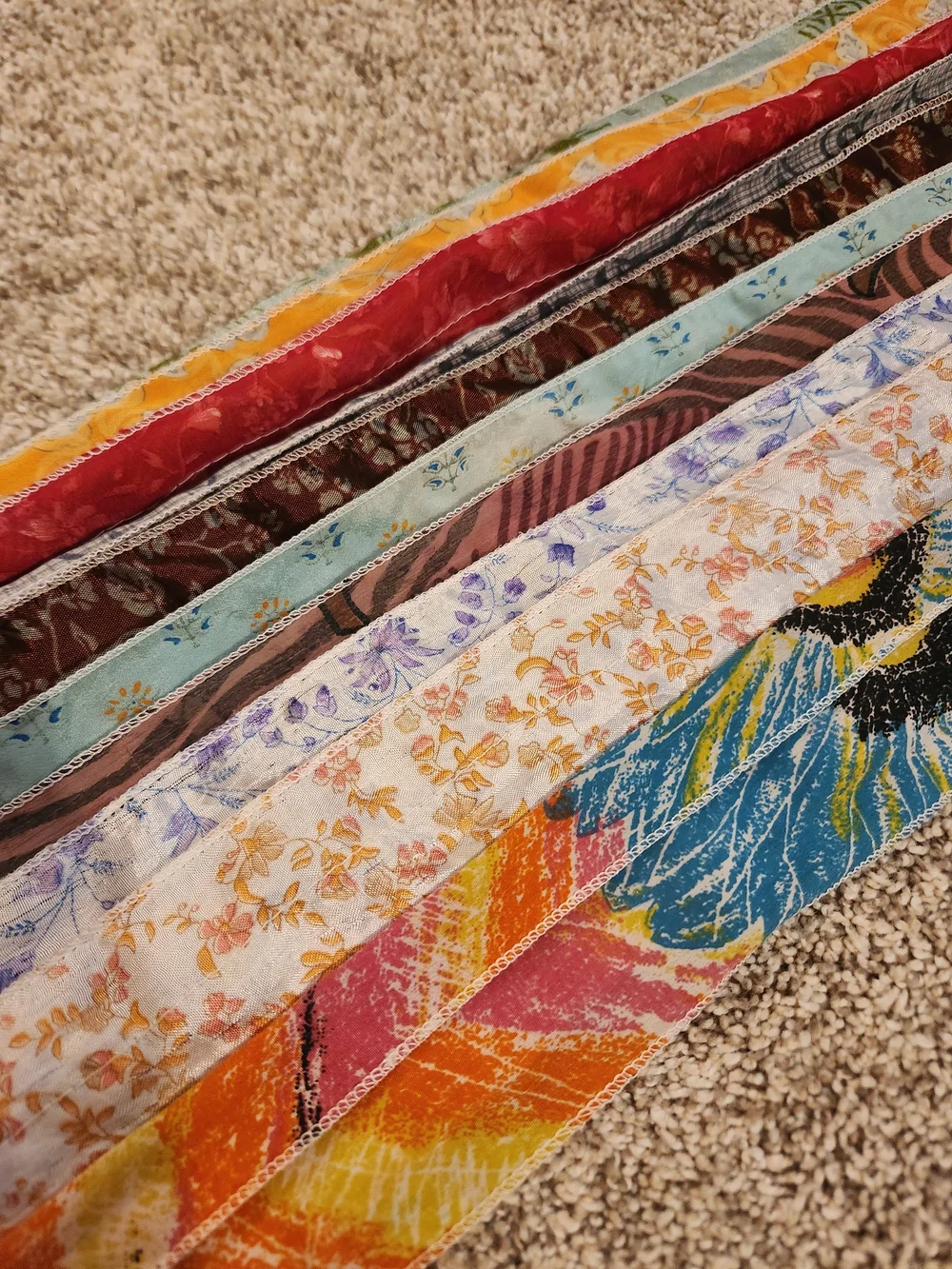 Sari Silk Multicolor Lightweight Women's Scarf